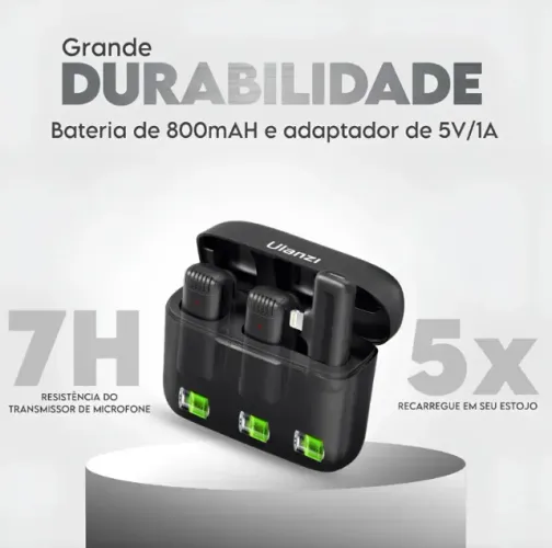Ulanzi J12 2 Microfones Sem Fio Lapela - Com garantia