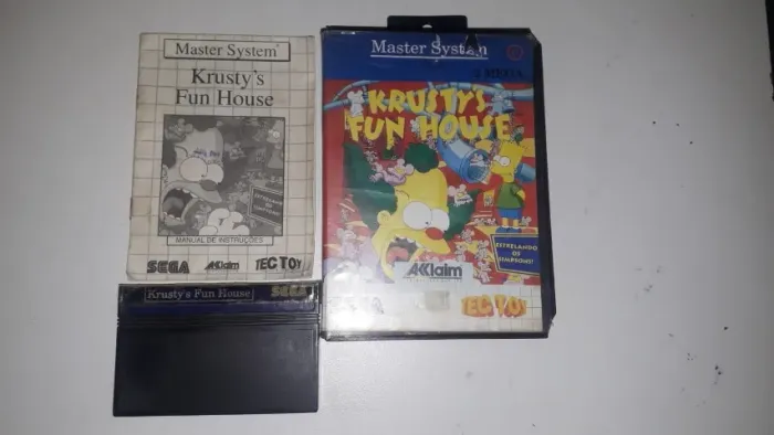 Krusty S Fun House Original com caixa e manual Master System
