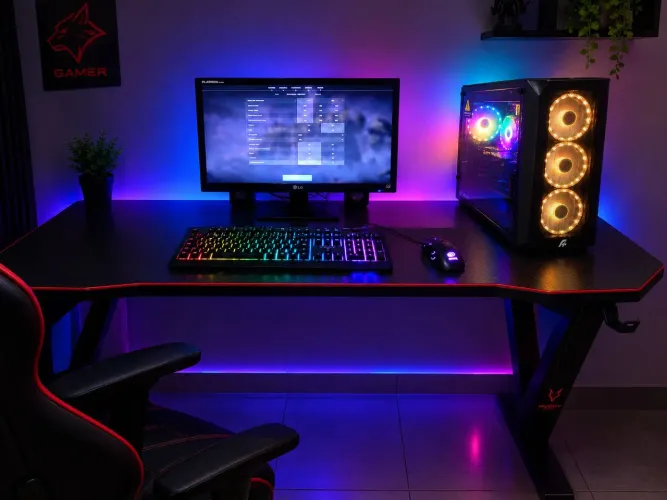 PC GAMER Argb com controladora e Placa de vídeo