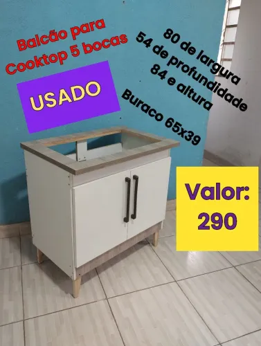 Balcão para Cooktop 5 bocas USADO conservado