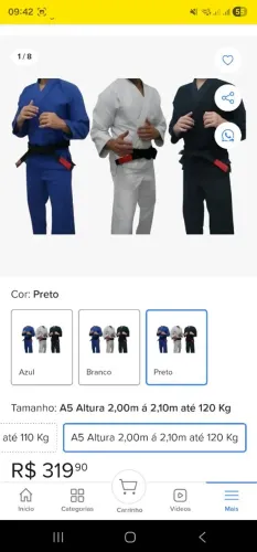 Kimono a5 jiu-jitsu preto com faixa branca