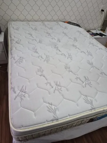 Cama Box Baú Casal + Colchão Castor Premium Tecnopedic 138x188