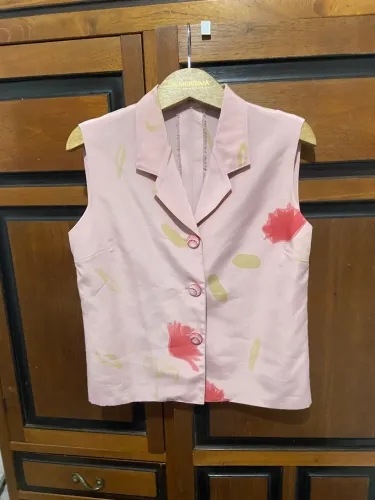 Blusa colete feminino rosa tamanho P