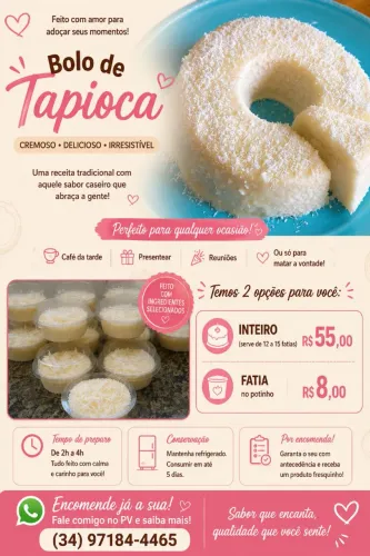 Bolo de tapioca