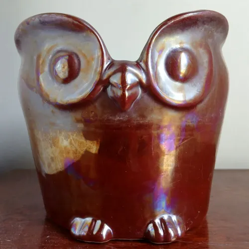 Vaso cerâmica coruja 