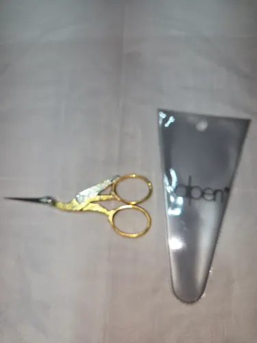 TESOURA DE BORDADO ALPEN ITALIANA  , TIPO CEGONHA  , COM DOURADO  , NOVA  !