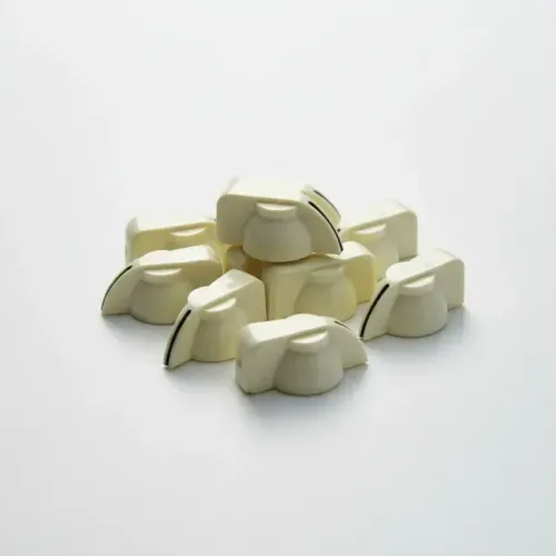 Knobs 6.5mm Eixo Estriado marfin Emb/ 3 Unidades made in korea
