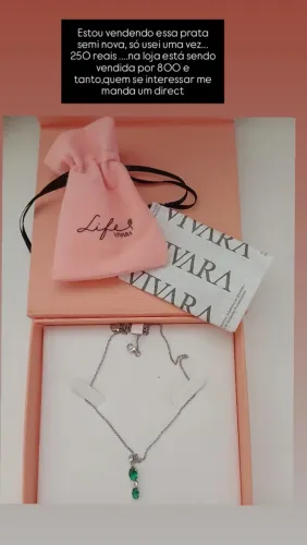Vendo colar prata semi novo Vivara ,estou vendendo muito mais barato ....na loja custa 800