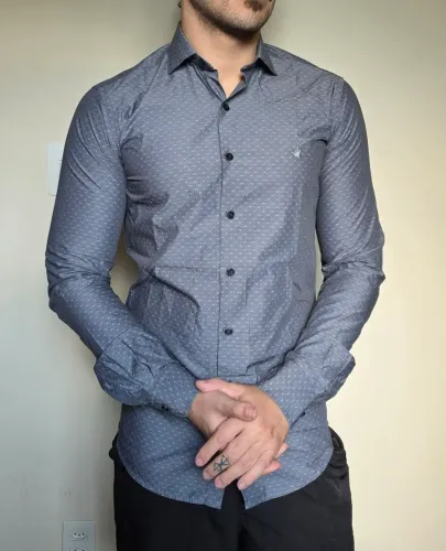 Camisa Social Brooksfield Slim Fit 100% Pima Cotton