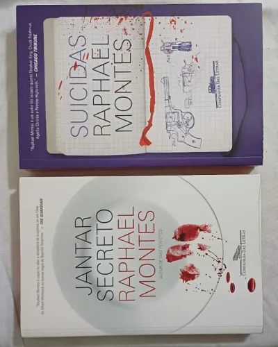 livros raphael montes - suicidas e jantar secreto