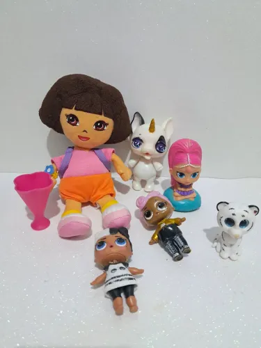 Lote brinquedos para menina , Dora aventureira ,Lol ,ty,..