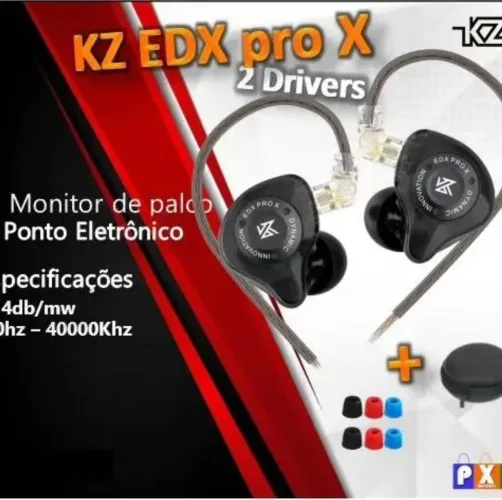 KZ EDX PRO X + case + ponteiras novo lacrado