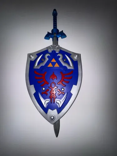Escudo e espada zelda de borracha 