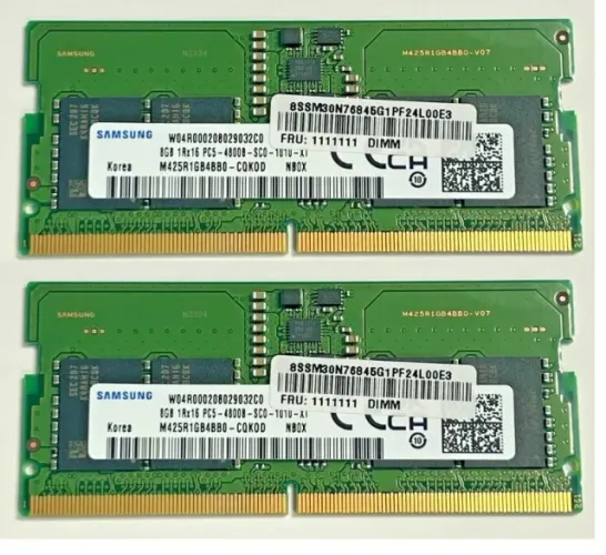 12X CARTÃO - MEMÓRIA DDR5 16GB(X2 8GB) 4800 Mhz SAMSUNG - ORIGINAL LACRADO - 12X CARTÃO