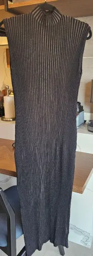 Vestido Shoulder Midi em Tricot