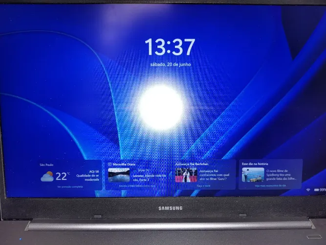 Notebook Samsung Book i7 11ª Ger | 8GB RAM | SSD 256GB | Impecável