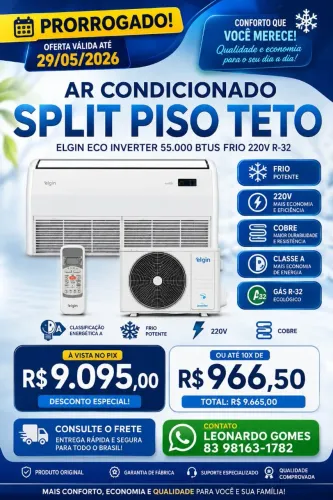 Ar condicionado piso teto Elgin 55btu inverter