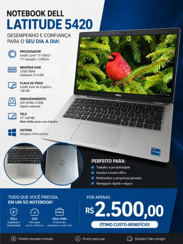 Dell 5420 todas as informações na imagem