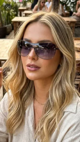 Óculos de Sol Ray-Ban Original - Haste lilás / Modelo Aviador / Máscara