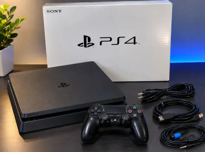 Ps4 Slim + Controle Original + Caixa | Funcionando Perfeitamente 