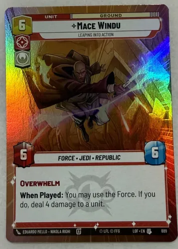 Star Wars Unlimited Mace Windu Hyperspace Foil 889