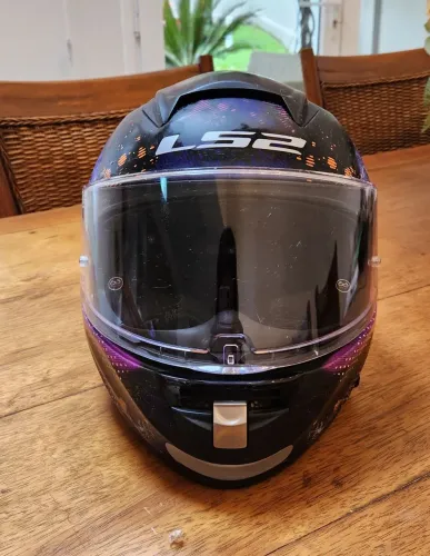 Capacete Ls2 Ff397 Vector Cosmos Cor Roxo, tamanho 54/XS
