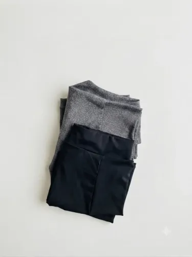 Leggings preta, azul e cinza, nunca usadas
