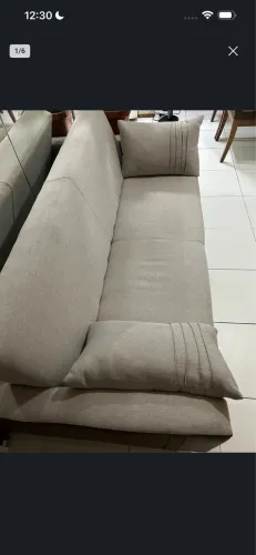 Sofá cama cinza claro 