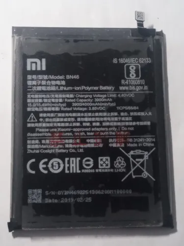 Bateria celular xiaomi redimi 7 (BN46) note 6/8 de 3900 mAh Original