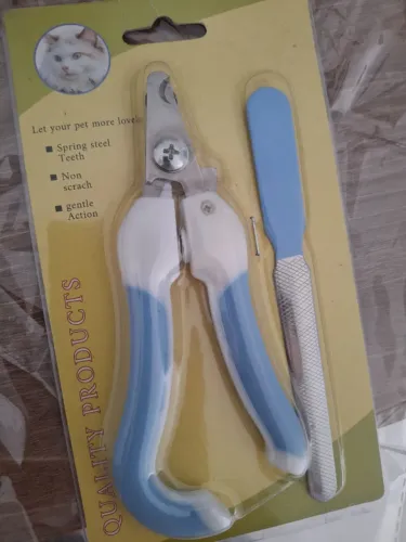Kit Cortador e Aparador de Unhas para Cães e Gatos + Lixa Pets