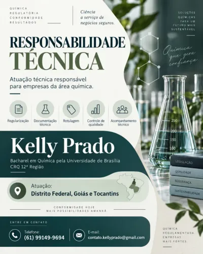 RESPONSÁVEL TÉCNICO (QUÍMICO / CRQ ATIVO 12ª REGIÃO)