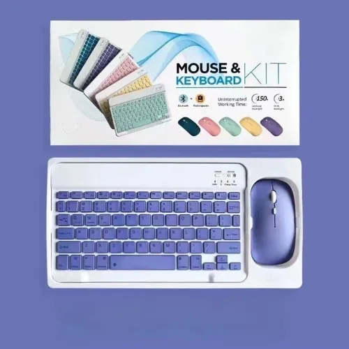 Kit Teclado e Mouse Sem Fio Recarregável 