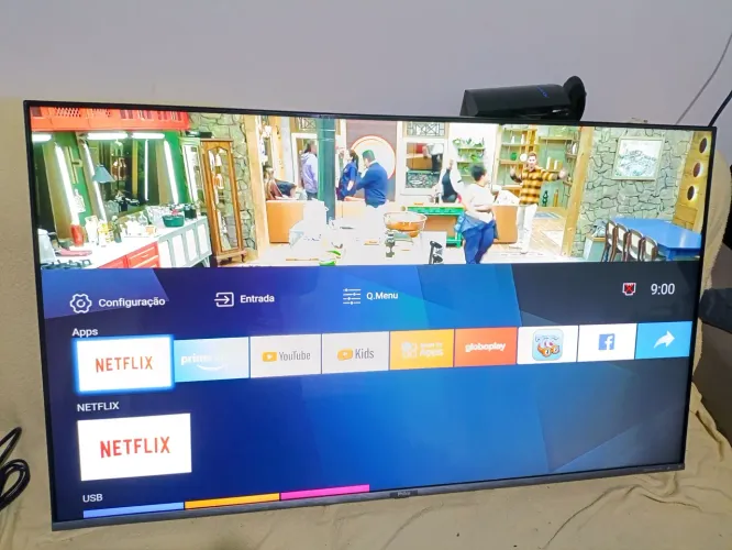 Tv Philco 55 4k SMART tv com controle 