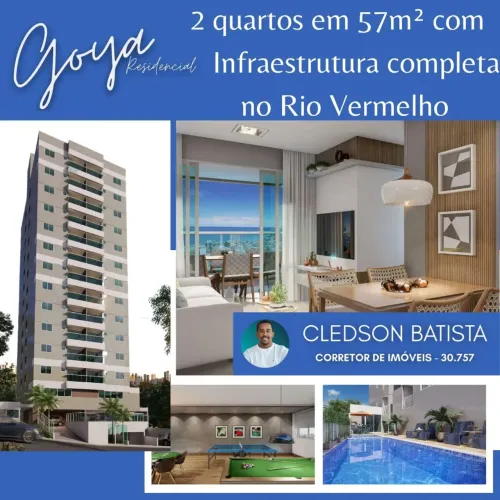 Apartamento De 2 Quartos Em 57M² E 1 Vaga De Garagem No Rio Vermelho. MT77JD
