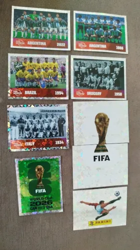 Figurinhas brilhante da copa 2026