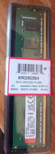 Memória RAM Kingston 4 GB 3200 Mhz KVR32N22S6/4 Só Venda