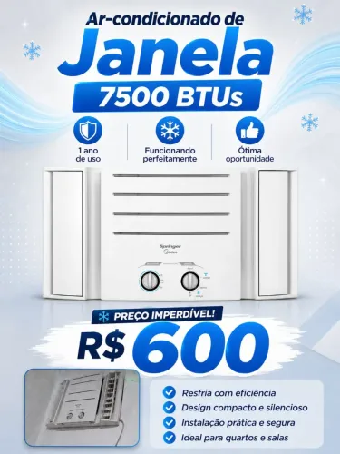Ar condicionado 7500BTUS de caixa