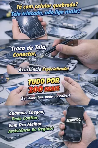 Concerto de celular troca de tela por 200 reais 