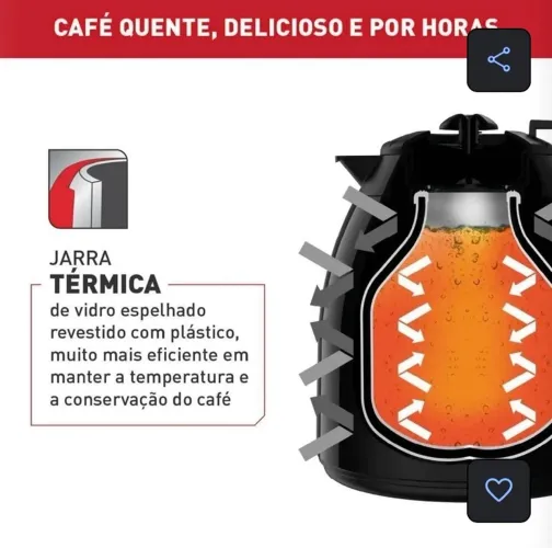 Cafeteira Elétrica Arno Cool Touch Preta 1 Litro CFCT