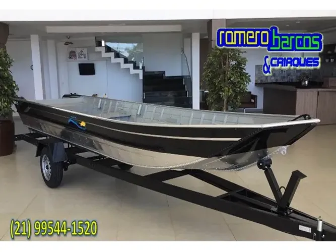 BARCO SEMI CHATA BORDA ALTA PRONTA ENTREGA 6 METROS DE ALUMINIO