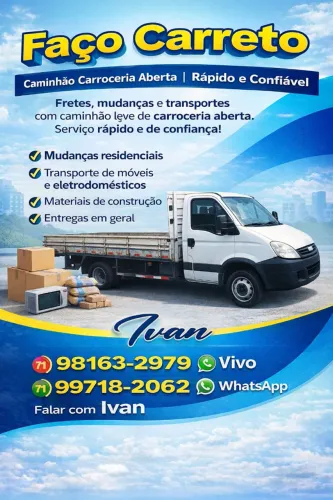 Carreto com Caminhão, mudanças e transportes em geral