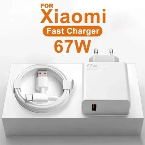 Carregador Xiaomi Original,  67 Watts, para Xiaomi, Poco, Redmi, Cabo USB Tipo C, Original