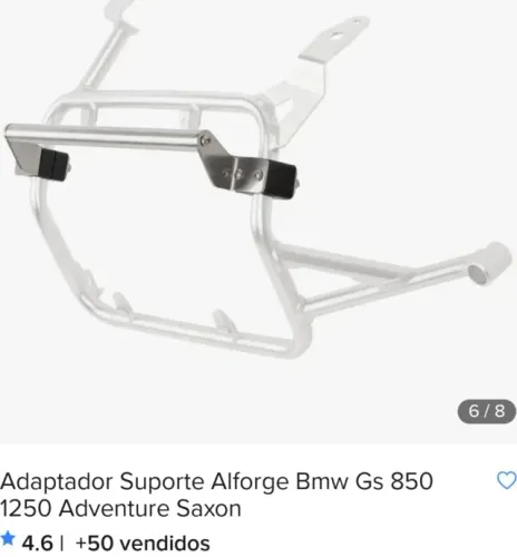 Adaptador de alforge para bmw gs 850 adventure 