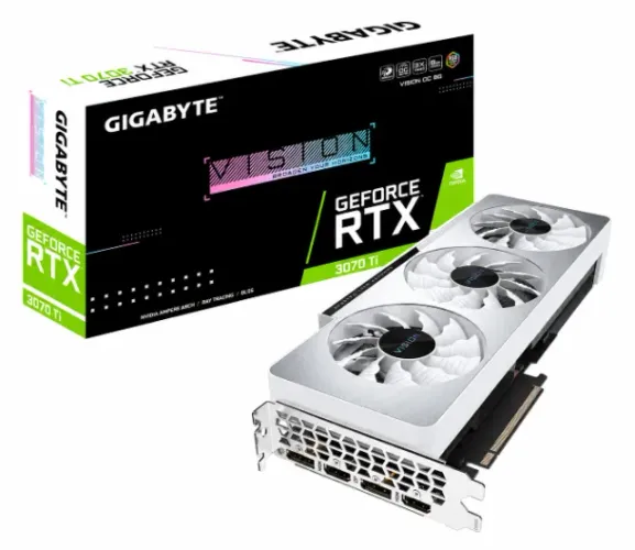 Placa De Vídeo Gigabyte Rtx 3070 Ti Vision Oc 8gb Gddr6x 256