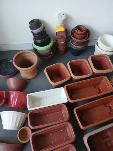 Vasos plantas, novos e usados, vários tamanhos.
