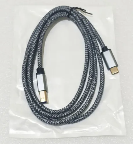 Cabo USB-C pra impressora - Universal - TRANÇADO - 1.5 Metros - R$: 40,00 Cada