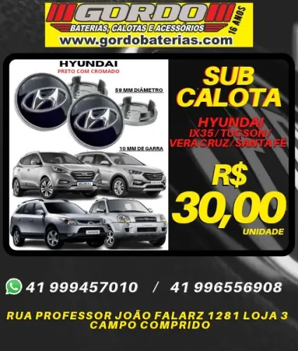Calota centeo de roda Hyundai Ix35 Tucson Vera Cruz entre outros. Disk entrega