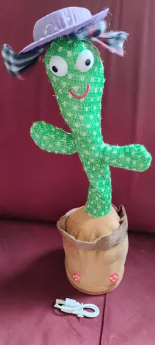 Cacto musical - Cabo USB (A Cada carga, recarregar 2h)