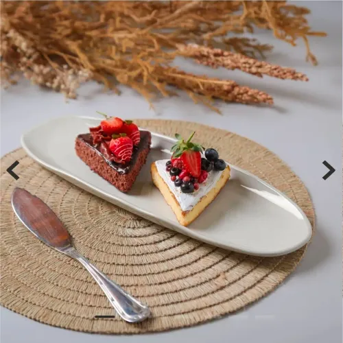 Travessa Oval Rasa Grande Orgânico Porto Brasil Glam 36x13cm