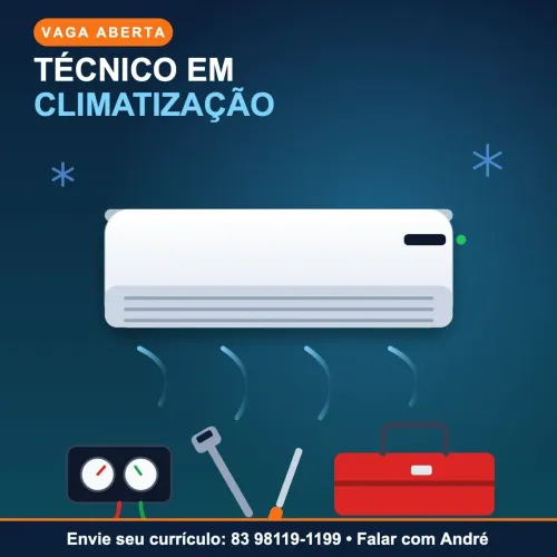 VAGA TÉCNICO EM CLIMATIZAÇÃO!